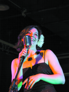 Kimberly Hawkey of the Swingaroos performs at Whippoorwill Hall Theatre on July 9, 2016 as part of the Armonk Summer Concert series. Marianne Campolongo Photo.
