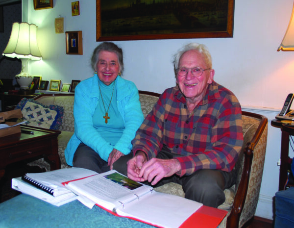 George Pouder and his wife, Aurelia, at their North Castle home. ANDREW VITELLI PHOTO