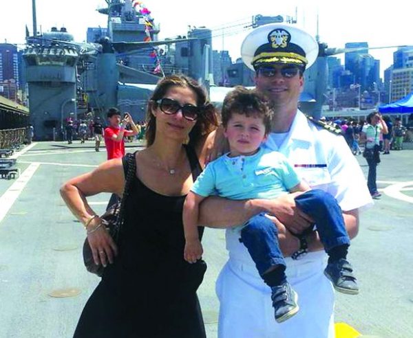 Dr. Singer with his wife Dana and son Yonatan at Fleet Week
