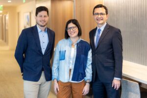 (L-R): Dr. Ivo Bach, Anna Rollner and Dr. Rafael Uribe