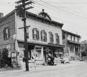 Close-up of the Liberty Food Store on Bedford Road, now the site of Foley’s